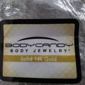 White gold nose hoop